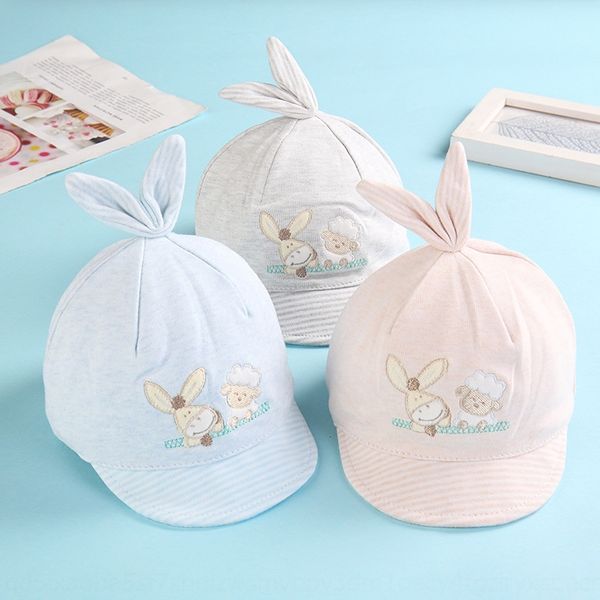 

hat autumn 0-3-6-12 baseball baby baseball cap 1-2 years old boy girl baby cap tide sun hat, Blue;gray