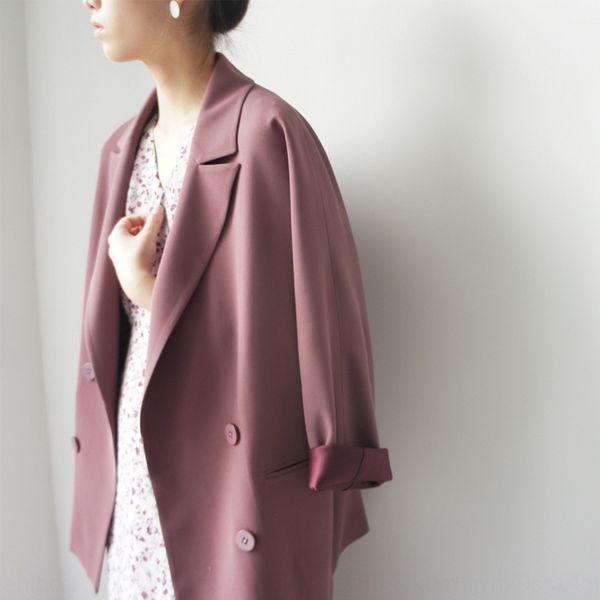 

agu0v gentle smoky purple suit lazy stylish chic women's 2020aw trendy gentle smoky purple suit coat lazy elegant stylish chic women , White;black