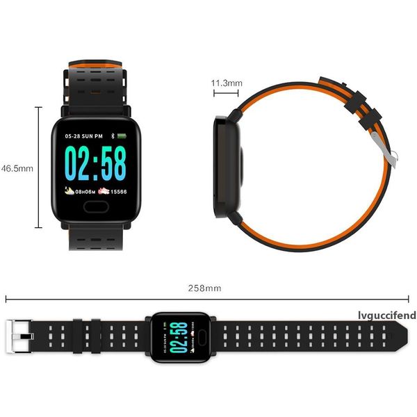 

a6 smart wristband watch activity fitness tracker bracelet heart rate monitor blood pressure smart band for ios android with retail package