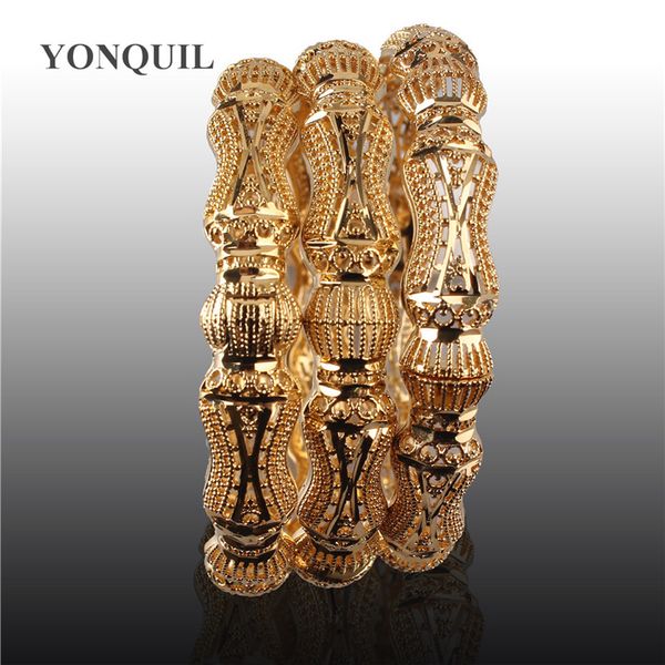 

ladies gold color bangles&bracelets ethiopian middle east dubai bangles for women wedding jewelry african gifts accessories, Black