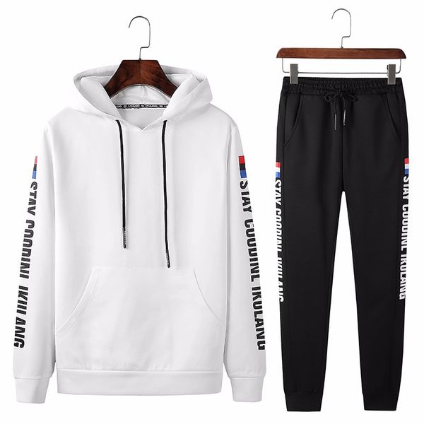 

new fahion spring autumn sportswear fitness tracksuit men hoodies sets casual mens clothing 2 pc sweatshirt+sweatpants outwear, Gray