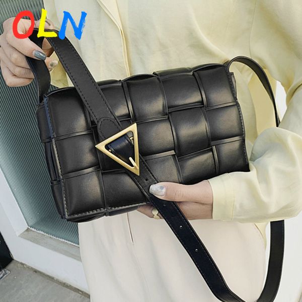 

oln weave small pu leather crossbody bags for women 2020 solid color fashion shoulder handbags female travel cross body bag
