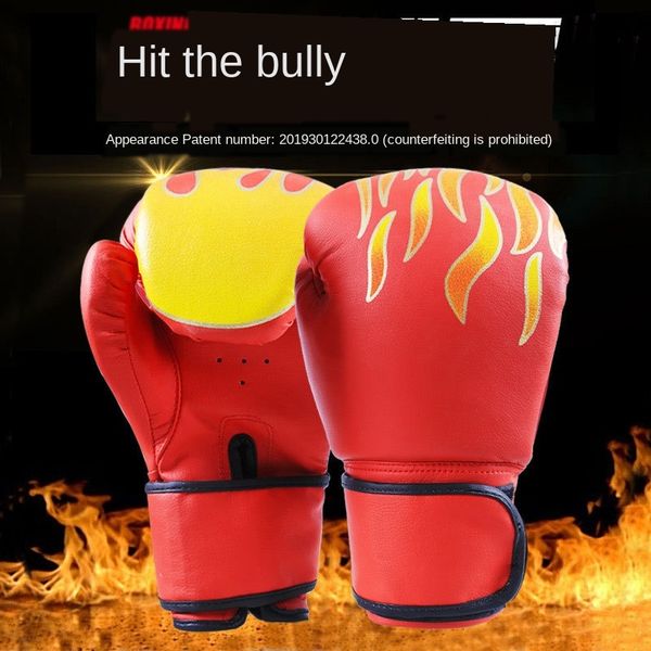

flame and gloves gloves children sanda boxing sleeve men's and women's training thai boxing half finger combat sandbag