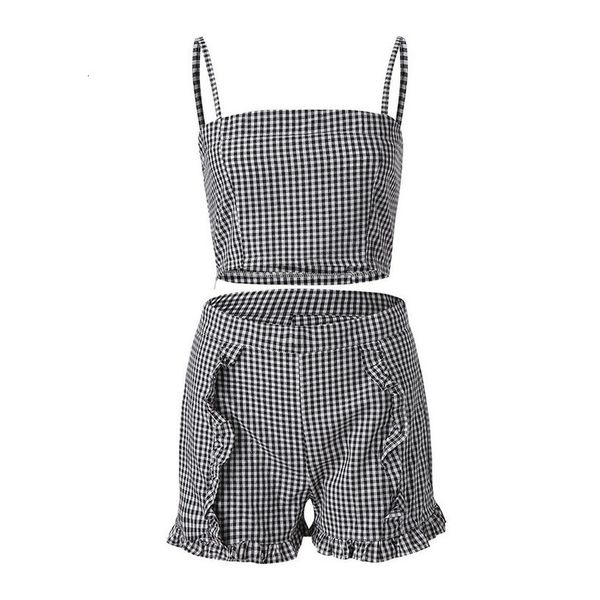 

women two piece outfits women's suit sleeveless wear slim fit suit sets party and evening mini print female summer suit, Gray