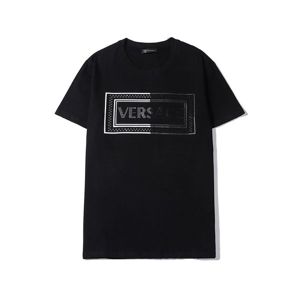 

casual mens designers t shirt polos men women couples casual short sleeve mens round neck stylist tees 4 colors, White;black
