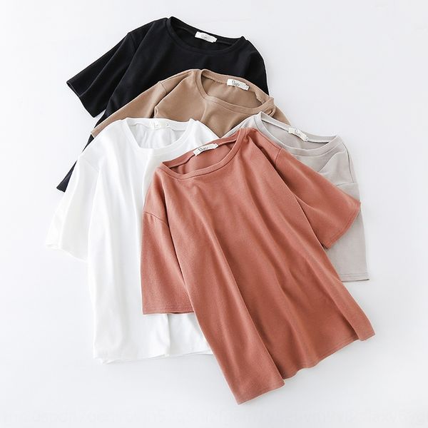 

nf6jy 2020 summer korean style new short-sleeved loose 2020 summer korean style t-shirt new short-sleeved t-shirt women's clothing loos, White