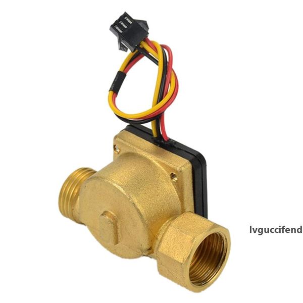 

1pcs g1/2 water flow sensor dn15 f=10q 1-30l/min hall flow meter copper water control machine heater flowmeter