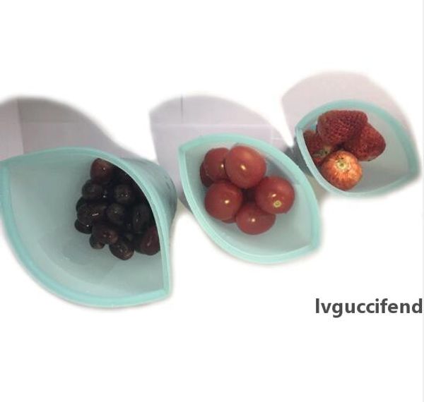 

2020 new factory direct spot food silicone fresh zipper bag multi-function seal washable fresh-keeping bag