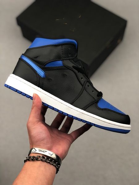 

jumpman 1 mid royal 554724-068 with black game royal white size 36-46 schoenen women mens fashion trainers new designer sneaker, White;red