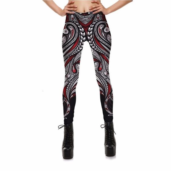 

ethnic mask striped vintage styls leggings elk printed pattern red amp; black stitching fashion pants popular pants