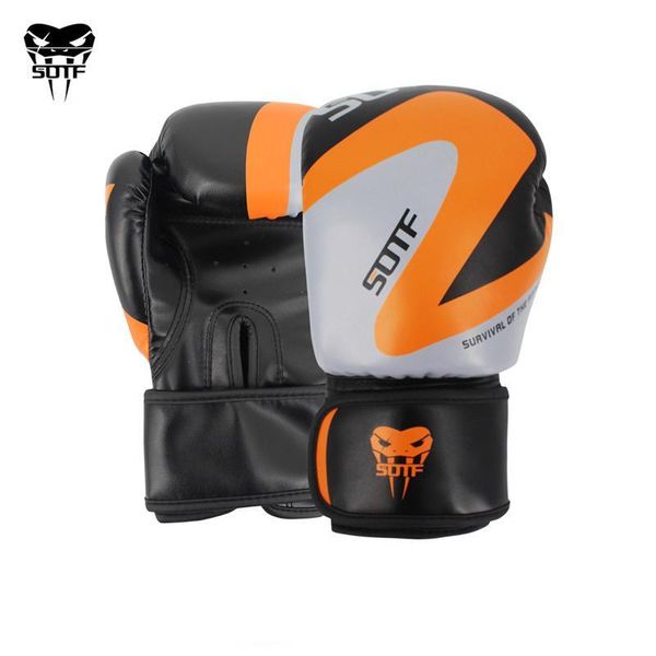 

6oz-14oz pu boxing gloves leather snake head muay thai men women kids boxe punching pretorian mma training kickboxing gloves t191226