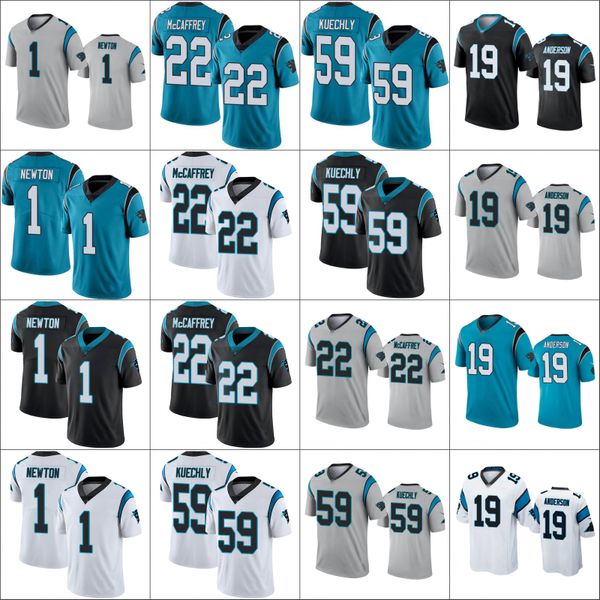 

carolina panthers men #1 cam newton 22 christian mccaffrey 59 luke kuechly #19 robby anderson women youth nfl limited jersey