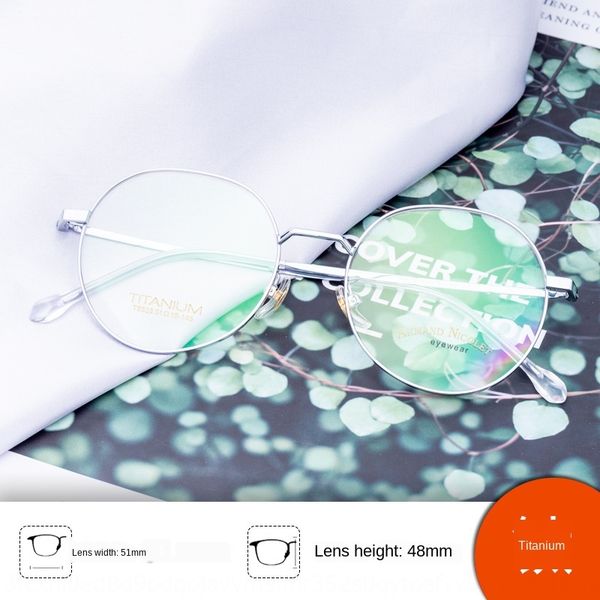 

artistic frame kick-off polygon frame quality assurance men's and women's simple shenzhen electroplated b glasses titanium glasses, Silver