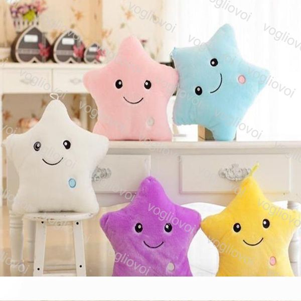 

night light stars pillow led light christmas toys led light pillow plush pillow colorful stars kids toys birthday gift dhl