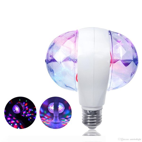 

mini strobe bulb lamps led dj stage light rgb full color home party auto rotating magic effect lights