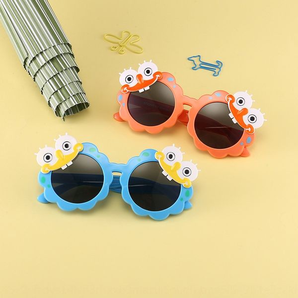 

2020 new high-end silicone sun glasses children's silicone girl's funny p sponge baby sun glasses uv-proof sunglasses, Blue