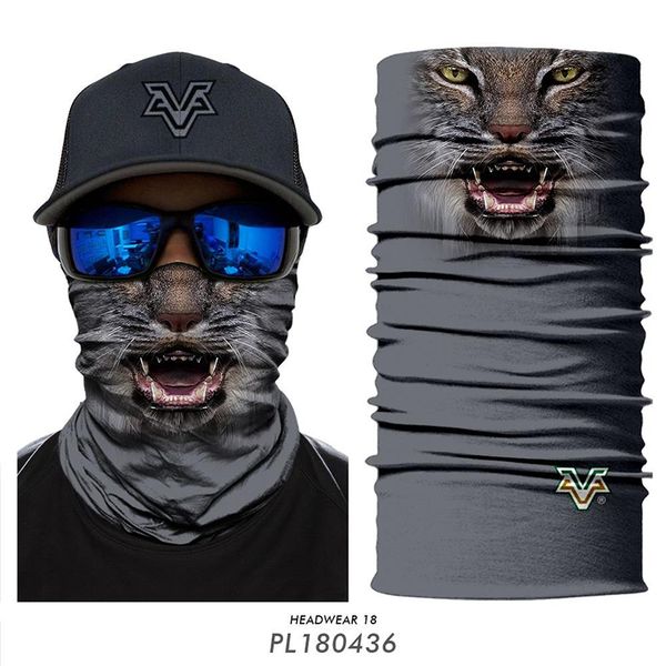 

animal figure bandana 3d seamless magic face mask hike run sports outdoor motorcycle bike cycle balaclava man face, Black