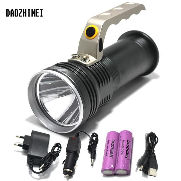 

2000lm rechargeable torch xm-l q5 handheld searchlight miner's lamp spelunking underground work portable spotlight