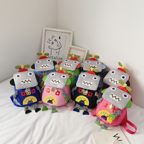 

2019 new children's all-match boy's robot cartoon super fire children's bag backpack girl's small backpack bag for women