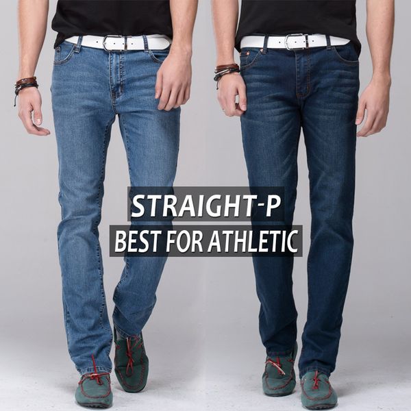 

мужские джинсы узкие джинсы брюки тощий подходят тонкий прямой, Blue