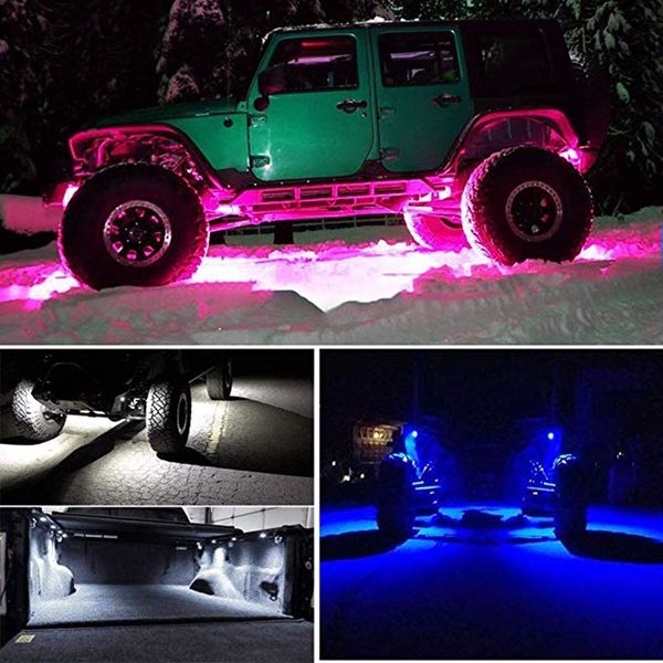 

white 9w monochrome chassis light under led car light flexible decorative bottom decoration atmosphere lamp chassis