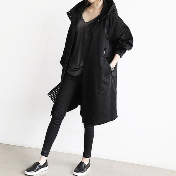 

new loose jacket for pregnant women autumn winter pregnancy coat female trench coats windbreaker maternity jackets, Tan;black