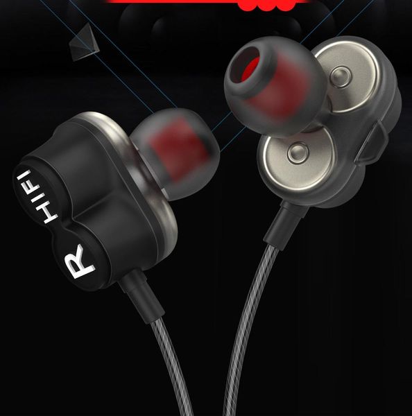 

hifi earbuds stereo music 3.5mm in-ear wired earphones with microphone volume control for samsung huawei android