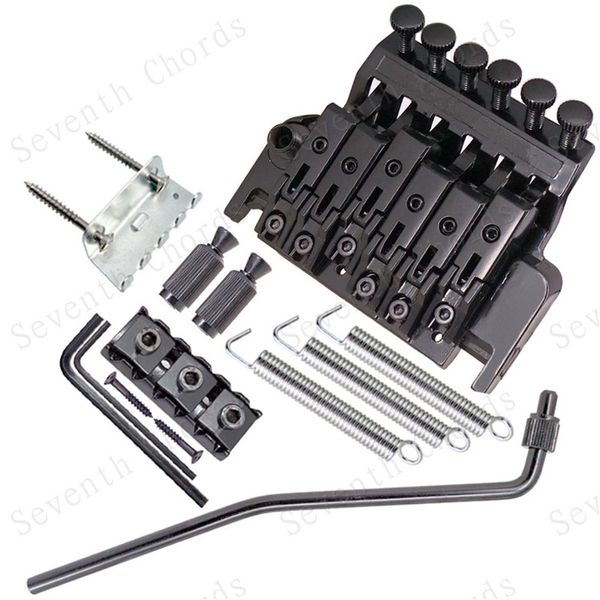 B006 Um conjunto de Bridge Tremolo Double Bloqueio Systyem Puxado Cordas Guitarra Ponte Elétrica Guitarra Guitarra Acessórios Peça