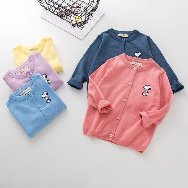 

h2zoh ins embroidery air conditioning children's clothing 2020 children's clothing sweater cartoon embroidery knitted cardigan boy, Blue