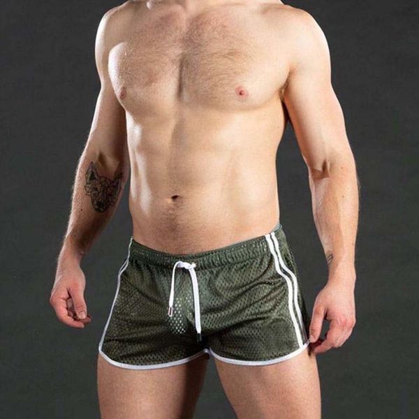 

мужские пляжные шорты фитнес бодибилдинг стволы mesh дышащие quick dry повседневный joggers спорт шорты повседневная сыпучие new, White;black