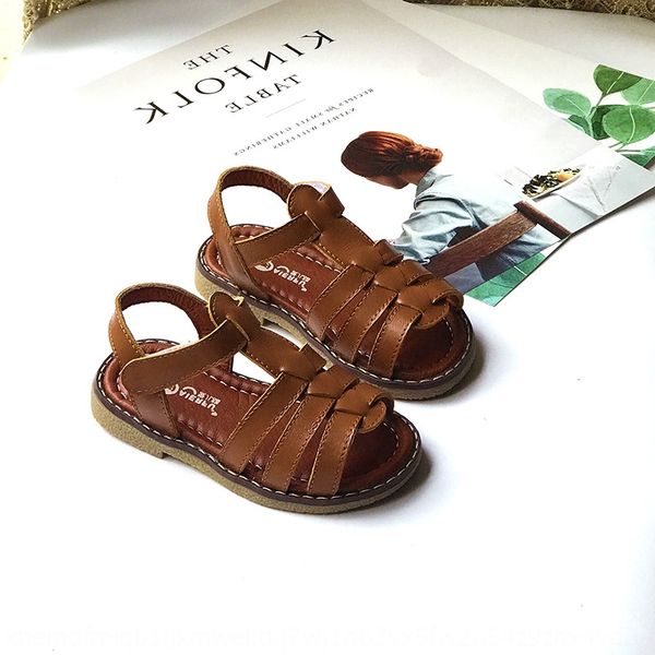 

aierfu new baby girls 1-3 years sandals and sandals old anti-skid soft bottom cowhide, Black;red