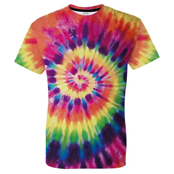 

angry goldfish tie dye printed short sleeve t shirts men hip hop streetwear tees fashion casual tshirt kg-499, White;black