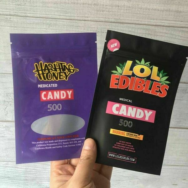 

wholesale lol edibles hashtag honey gummy candy bags empty packaging dhl instock 2020