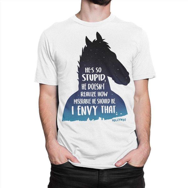 

bojack horseman funny t shirt cool tee mens womens, Gray;blue