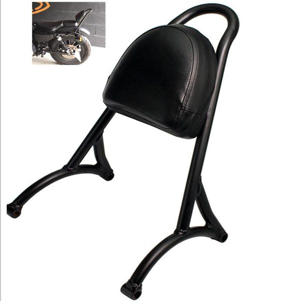 

motorcycle steel luggage rack sissy bar rear passenger backrest cushion pad fit for xl883 1200 48 04-15