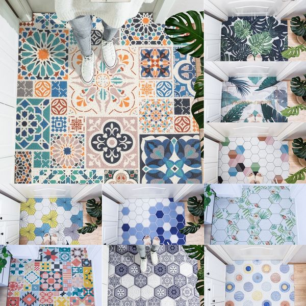 

door-to- internet celebrity home nordic floor mat porch ring carpet silk carpet door-to-door mat door entry-level silk ring cutting