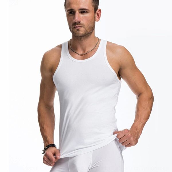 

лето elastic мужчин хлопка спортивный жилет стрейч хлопок бесшовные фитнес i-образный жилет для мужчин, White;black