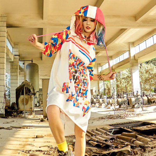 

coat female hooded trench loose casual print letter women's coats pleated spring and autumn irregular long puzzie trench, Tan;black