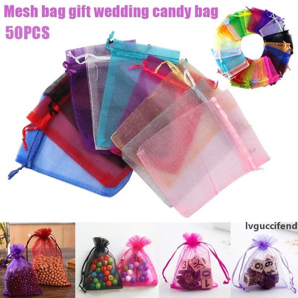 

organza drawstring bag for wedding candy snacks gift wrapping pouch rectangle jewelry pearl storage bags colorful organza drawstring bag