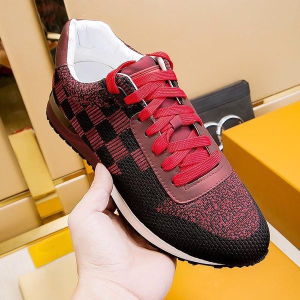 

new luxury mens shoes breathable classic fashion luxury sports shoes for men with origin box chaussures pour hommes run away sneaker sale lu, Black