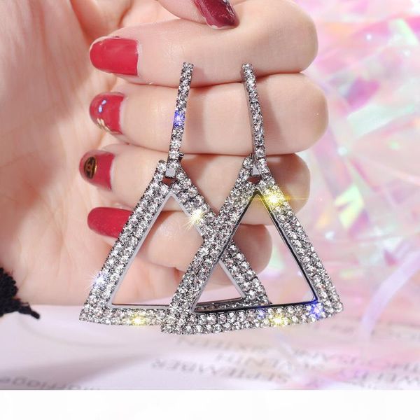 

dhl bling bling earring fashion earrings for women geometric stud earrings retro crystal jewelry time limited, Golden;silver