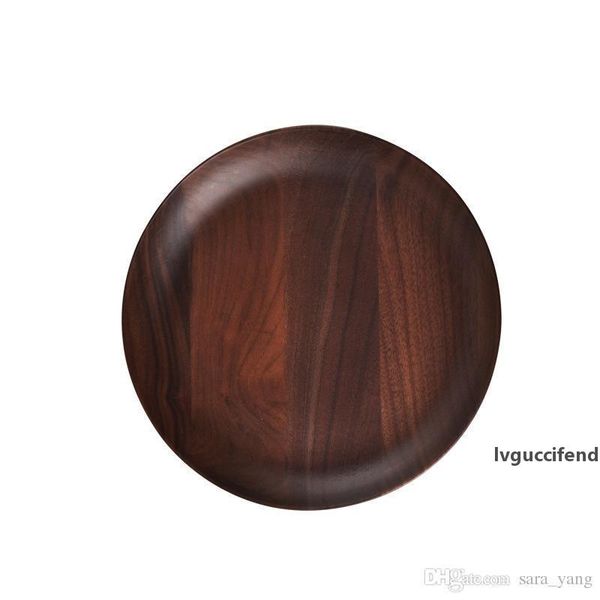 

diameter 15cm) diy craft wood round brown tea coffee fruits serving tray tableware storage tray dish dessert biscuits plate lin4266