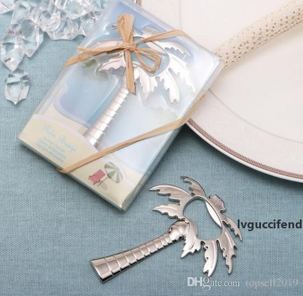 

palm breeze" chrome palm tree beer bottle opener wedding bridal shower favor gift sn348