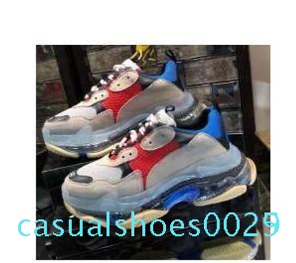 

1new 2019 brand men women platform sneakers,designer dad shoes pink purple patchwork leather transparent bottom causal shoes 35-45 c25, Black