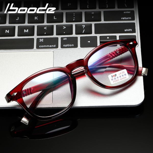 

iboode men women rimless reading glasses bifocal far near magnification eyewear presbyopic glasses diopter +100 to +400, White;black