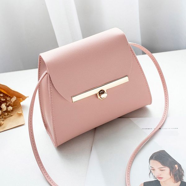 

простой лоскут плечо pu кожаные сумки женщины девушка pure color mini коммуникатор грудь засов сумка крест тело сумка bolsa feminina