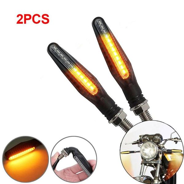 

2pcs универсальный led мотоциклов сигналы поворота свет мотоциклетные индикатор мигалка проточные воды блинкер мотоцикла мигающий свет
