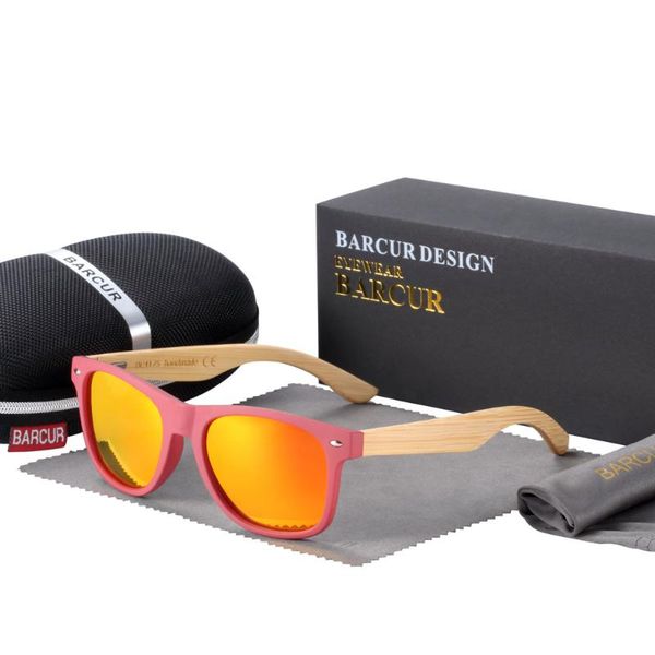 

barcur natural bamboo sunglasses men spring hinge wooden sun glasses women polarized, White;black