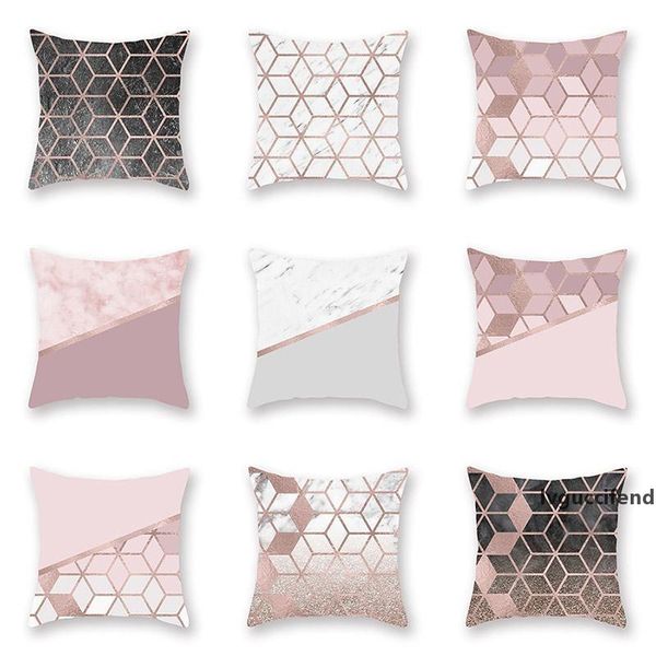 

new rose gold geometric pillowcase cushion cover glamour square pillow case cushion cover home sofa car decoration wx9-1242