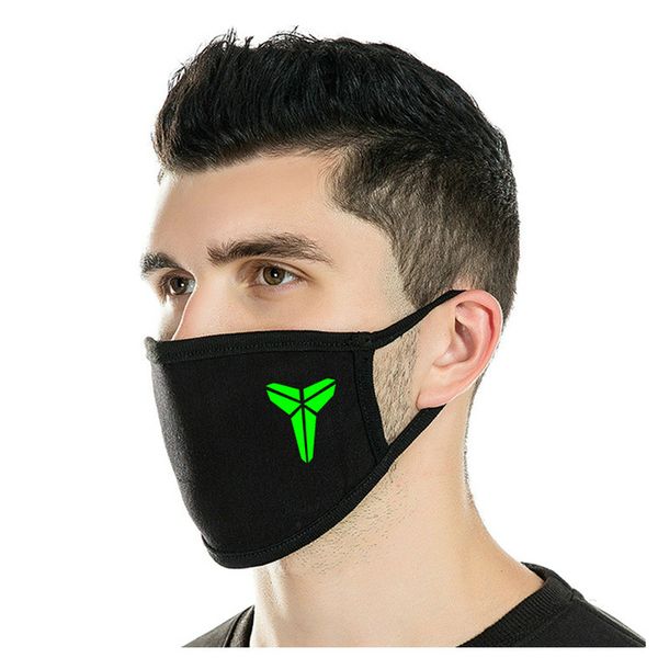 

glow маски маска glow in the dark face mask маска пыли flu рот penutup mulut topeng muka topeng bercahaya topeng habuk lisci xhlove, Black
